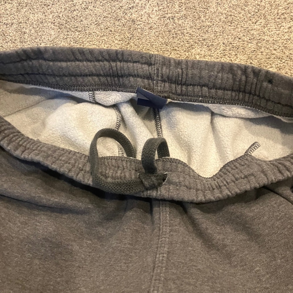 Nike Women's Sweatpants Charcoal Gray Straight Leg Embroidered Swoosh Large - Picture 4 of 14